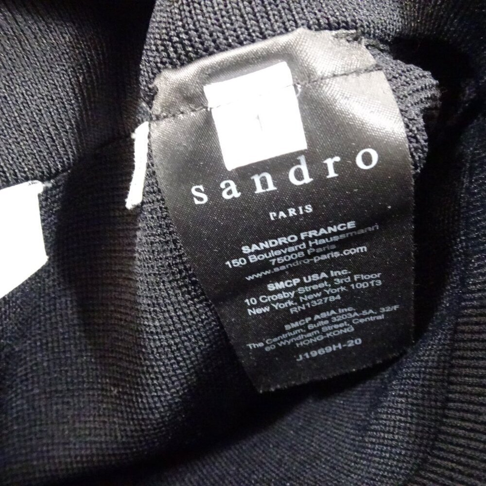Sandro Paris Black Skirt size 1 Ruffled Pockets Detail A-Line Short - Picture 6 of 6